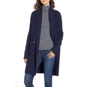 Double-breasted cardigan coat in supersoft yarn